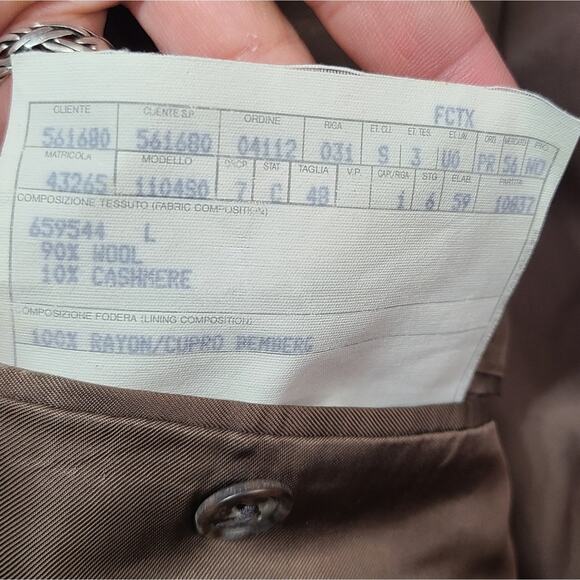 Ermenegildo Zegna For Julius Men's Brown Wool / Cashmere Blend Blazer Size 48 - Picture 2 of 7